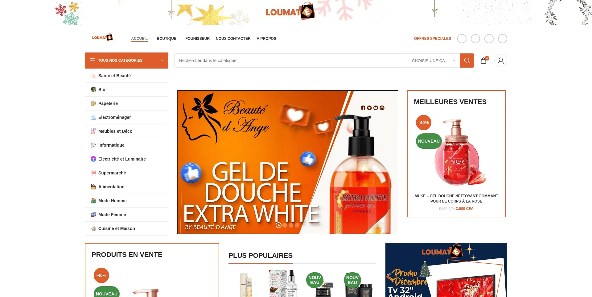 Page d'accueil du site Loumate